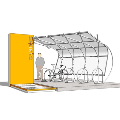 Modern Bicycle Parking Shed Free