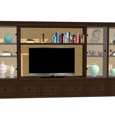 New Chinese Decorative Cabinet TV Cabinet Free