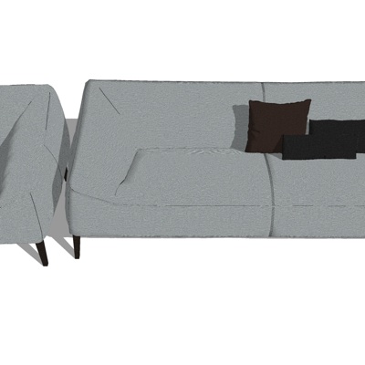 Modern fabric double sofa for free