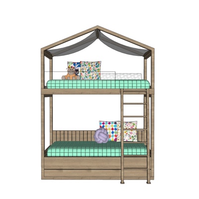 Modern high and low bed for children free