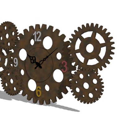 Industrial Wind Gear Clock Free