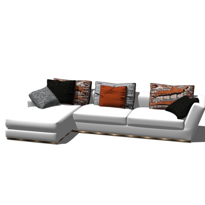 Modern fabric multiplayer sofa free