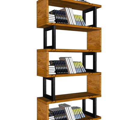 Modern Solid Wood Decorative Bookshelf Free