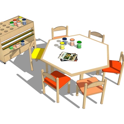 Modern children's table and chairs free