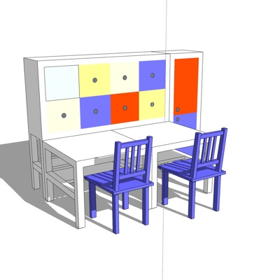 Modern children's table and chairs free