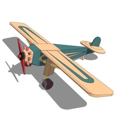 Nordic wooden toy plane free