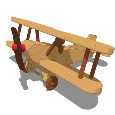 Modern wooden toy plane free