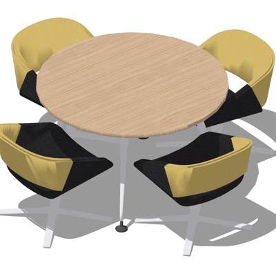 Modern round leisure table and chairs free