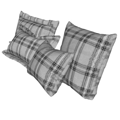 Modern Plaid Fabric Pillow Free