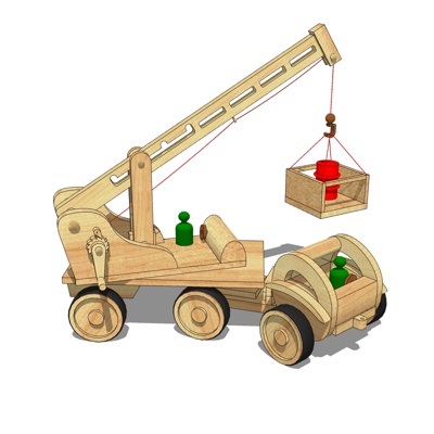 Modern wooden crane toy free