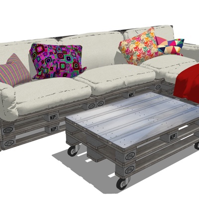 Industrial style fabric multi-person sofa free