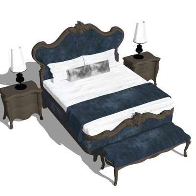 European-style fabric double bed for free