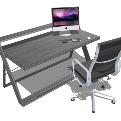 modern office desk and chair free