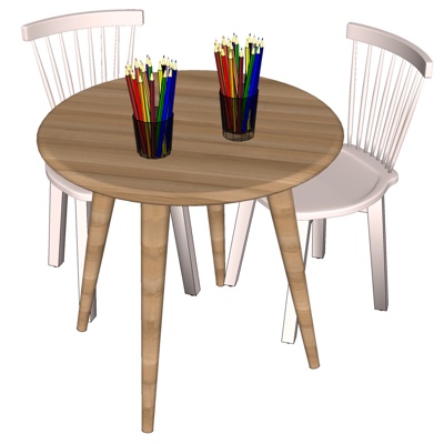 Nordic Log Children's Table and Chair Free