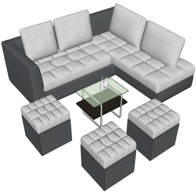 Modern fabric multiplayer sofa free