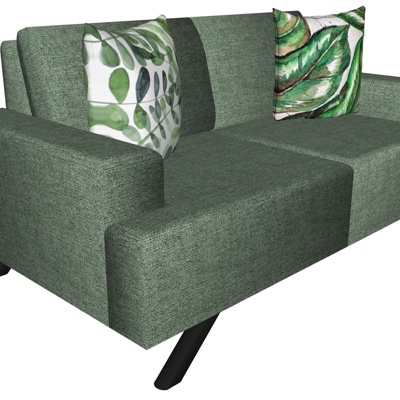 Modern fabric double sofa for free