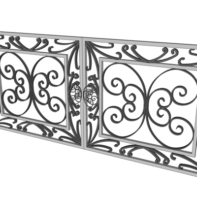 European-style wrought iron guardrail free of charge