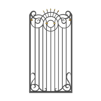 European-style wrought iron guardrail free of charge