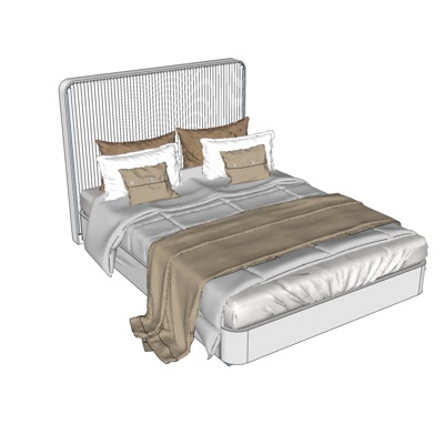 Modern fabric double bed free