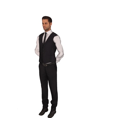 Modern waiter figure free