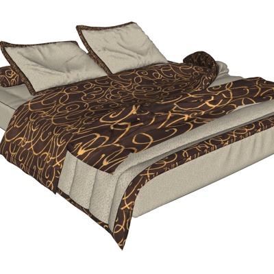 Modern fabric double bed free