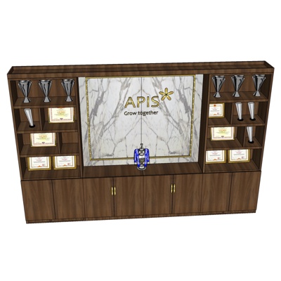 Modern Solid Wood Certificate Trophy Decorative Cabinet Free