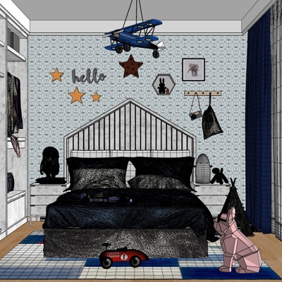 Modern kids Bedroom free