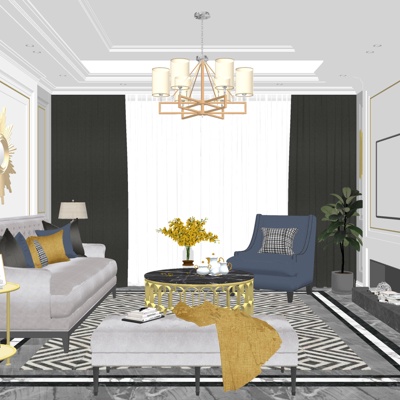 Modern Affordable Luxury Style Living Room Free