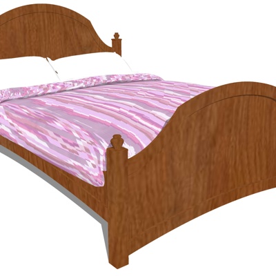 European-style fabric double bed
