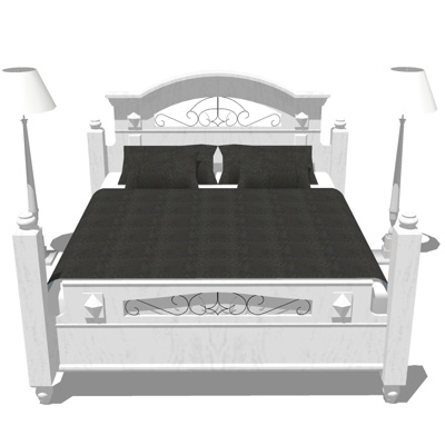 Jane European solid wood double bed