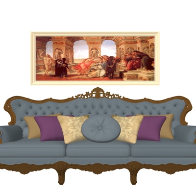 American fabric multi-person sofa
