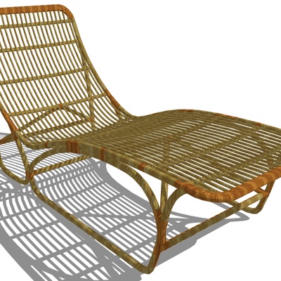 Modern rattan recliner