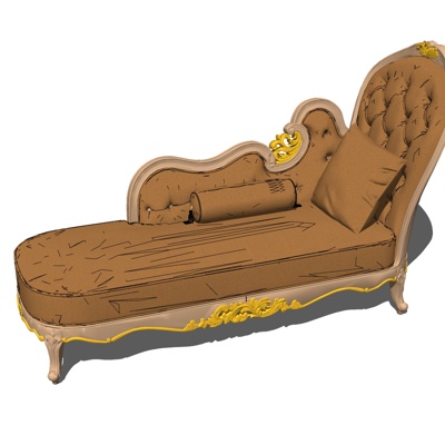 European-style fabric chaise longue