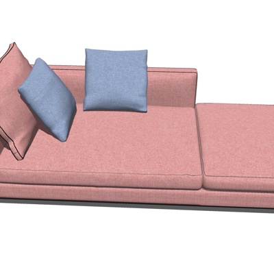 Modern fabric chaise longue