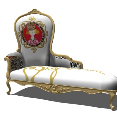 European-style fabric chaise longue