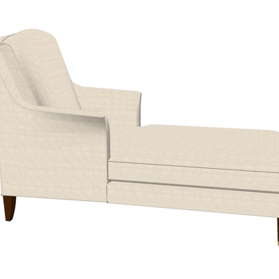 Modern fabric chaise longue