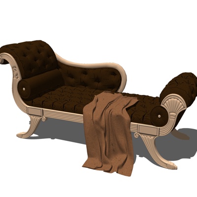 European-style fabric chaise longue