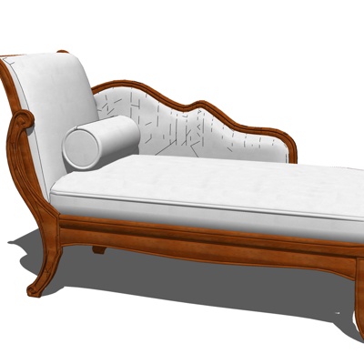 Neo-Chinese Style Fabric Chaise