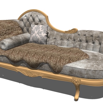 European-style fabric chaise longue