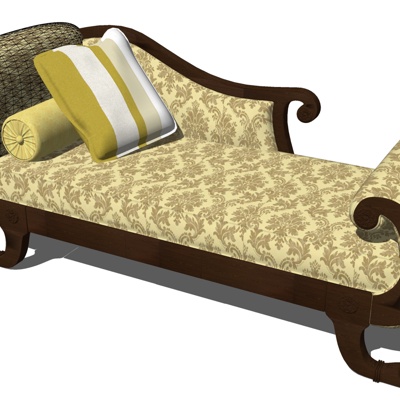 European-style fabric chaise longue