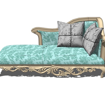 European-style fabric chaise longue