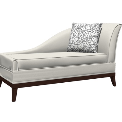 Modern fabric chaise longue