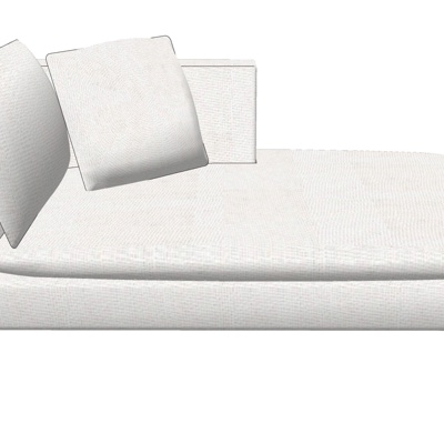 Modern fabric chaise longue