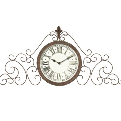 European-style metal wall clock