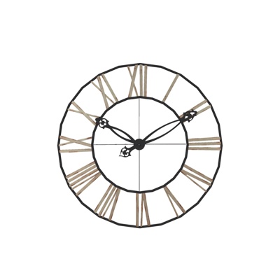 European-style metal wall clock