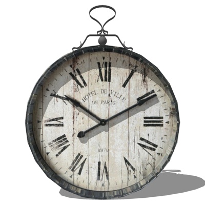 Industrial wind wall clock