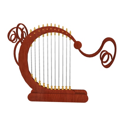 Chinese Solid Wood Harp