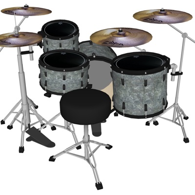 Modern drum set