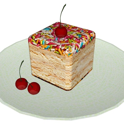 Modern Cherry Cake