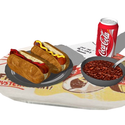 Modern sausage pack cola food